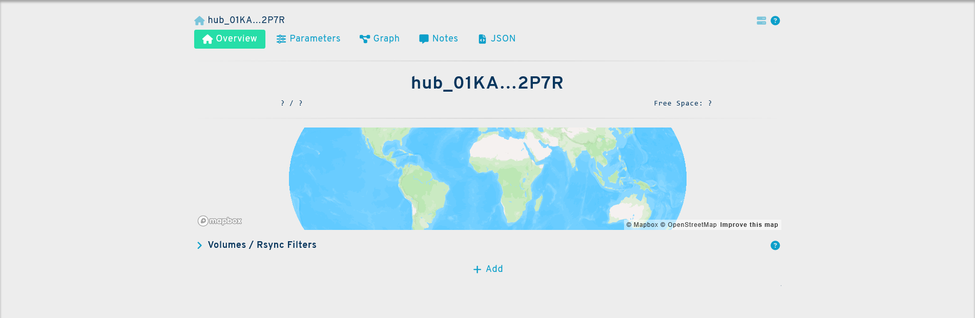 hub main panel interface screenshot