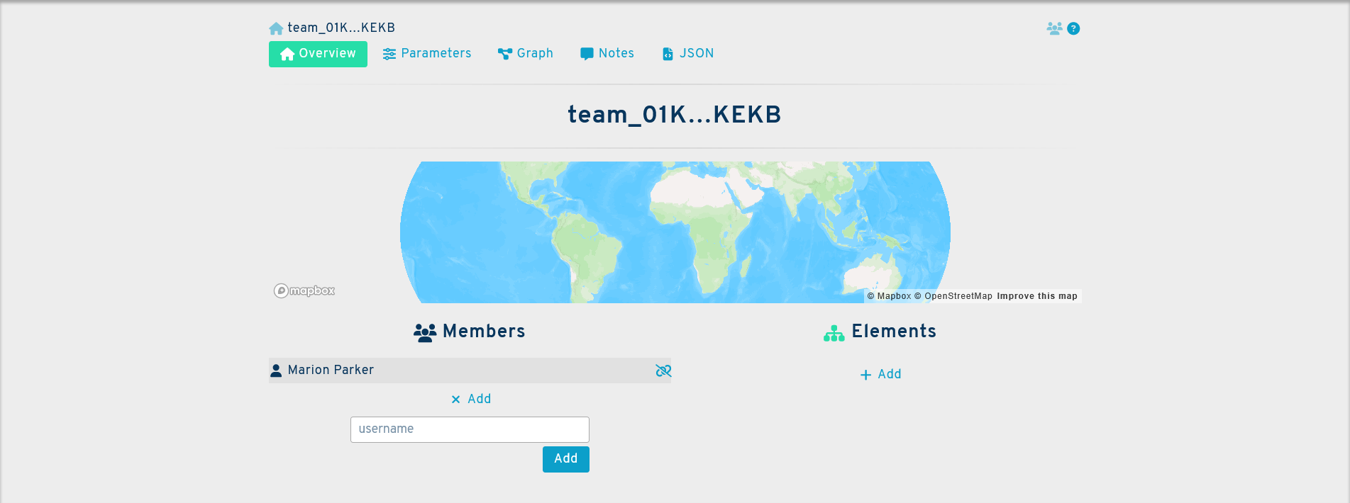 team main panel screenshot