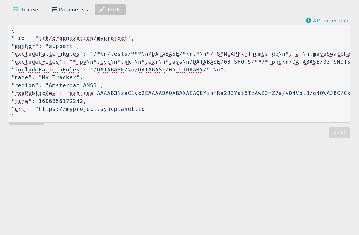 tracker JSON